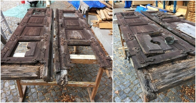 Скрупулезная реставрация дверей мавзолея вековой давности: фото до и после