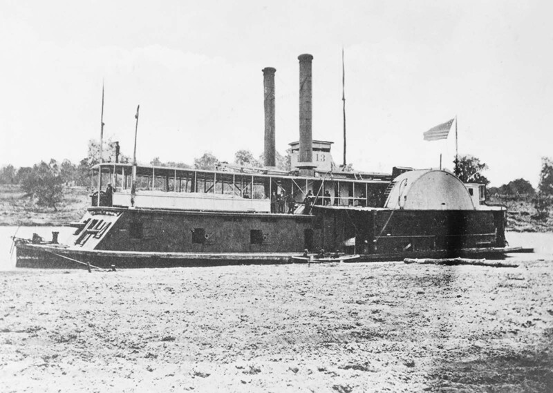 USS Fort Hindman на реке Миссисипи, 1863