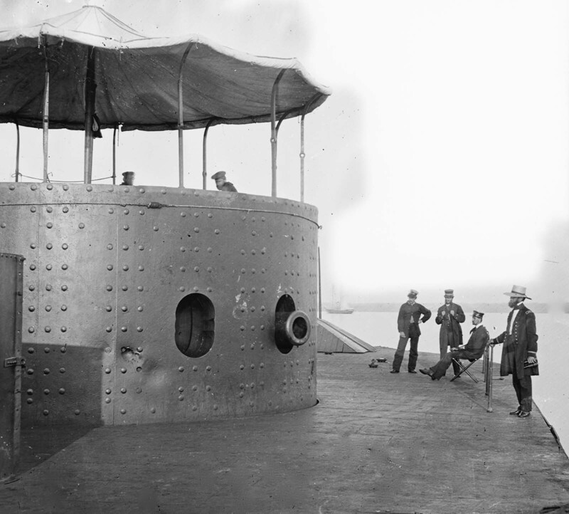 USS Monitor, первый броненосец ВМС США, 1862