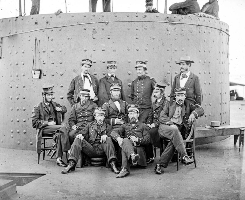 Офицеры на палубе "монитора", 1864