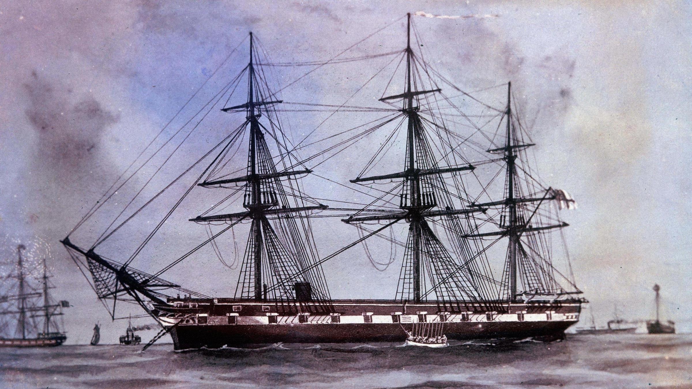 Корабль челленджер какой океан. Экспедиция Челленджер 1872-1876. Парусный Корвет Челленджер. Парусно-паровой Корвет Челленджер. HMS Challenger 1858.