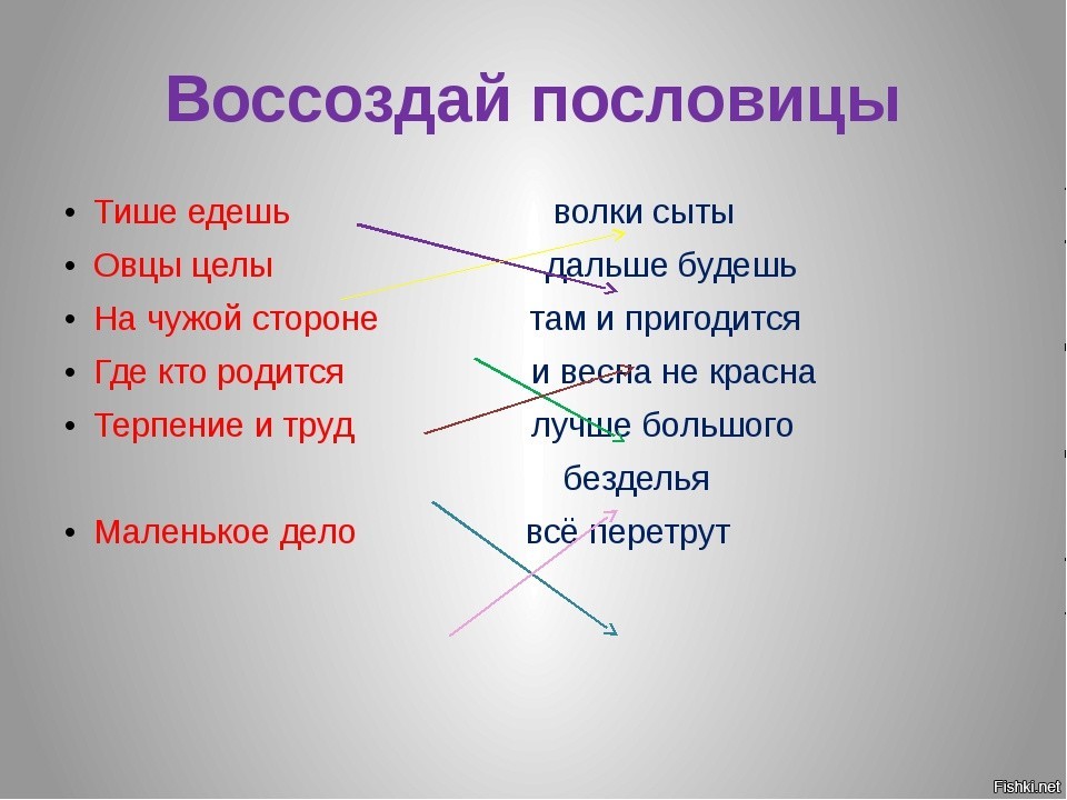 Пословицы и их значение 7 класс