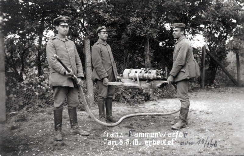 Огнеметы Первой мировой войны 1915-1918 гг