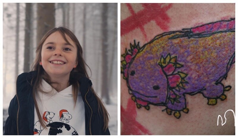 Папа научил: девятилетняя девочка из Германии стала тату-мастером