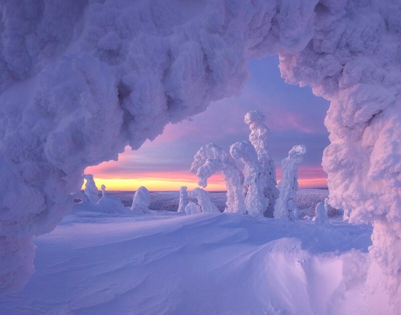 С красотами зимней России может сравниться зимняя Финляндия