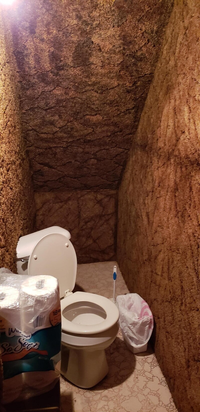 2. «Унитаз в туалете моего друга поставлен по диагонали, а у стен ковровое покрытие»