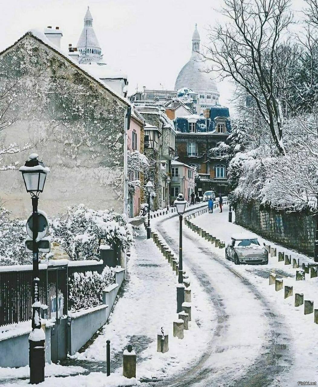 Зимний Монмартр Париж