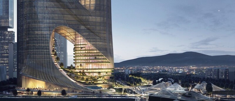 Знаменитая команда архитекторов представила проект футуристического небоскреба