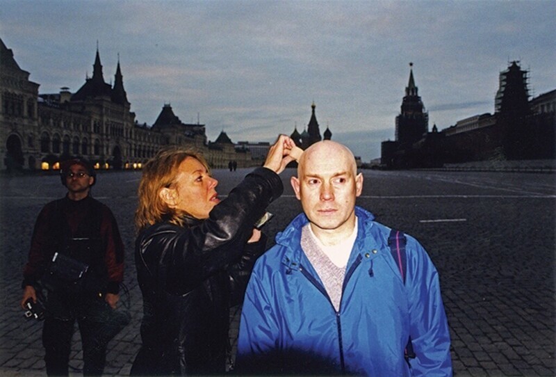 Виктор Сухоруков на съёмках фильма «Брат 2», Москва, 2000 год