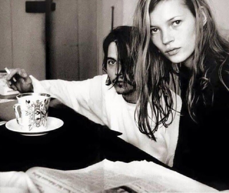 Джонни Депп и Кейт Мосс, 1994 год