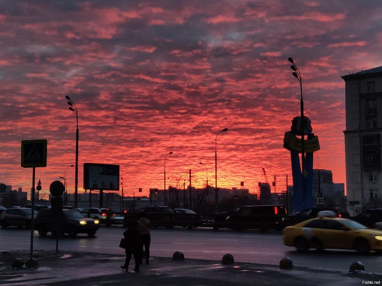 Закаты в Москве зима 2022