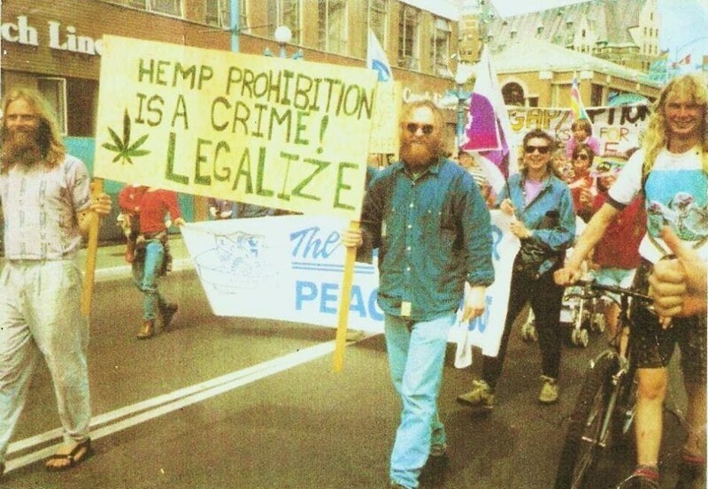 Митинг за легализацию марихуаны, Канада, 1990 год