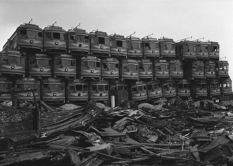 Кладбище трамваев, убитых General Motors, 1956, Калифорния