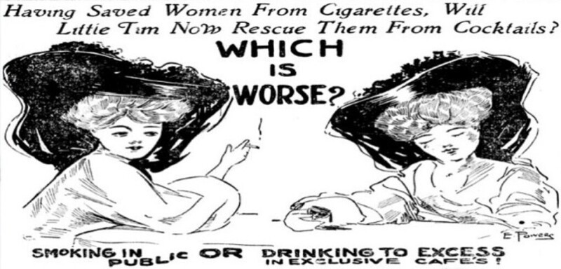 Сто лет назад в Нью-Йорке женщин штрафовали за публичное курение