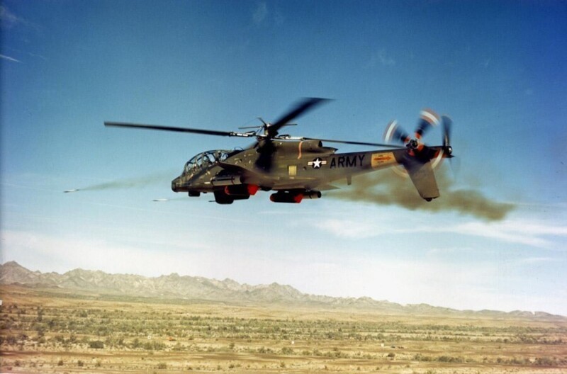 23 февраля 1971 года. США. Испытания ударного вертолета Cheyenne AH-56. В серию вертолет не пошел.