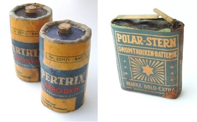 Немецкие батарейки 30х годов Pertrix и квадратная POLAR-STERN