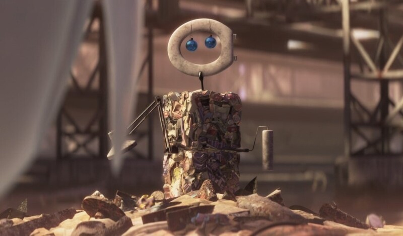 4. Когда робот ВАЛЛ-И сделал из мусора копию Евы, он использовал знакомую всем лампу — символ студии Pixar