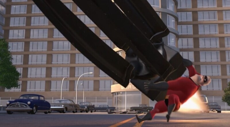  9. В «Суперсемейке» среди городского транспорта можно заметить персонажа «Тачек» Дока Хадсона
