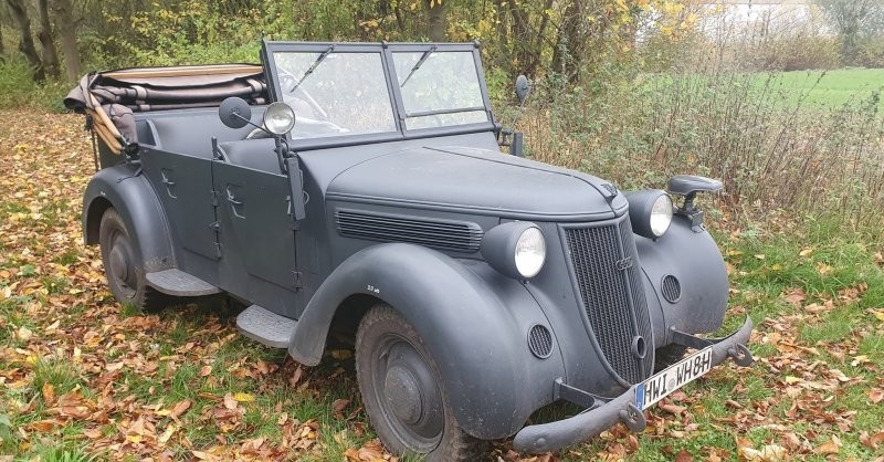 Как выглядит восстановленный немецкий автомобиль, закопанный в 1945 году