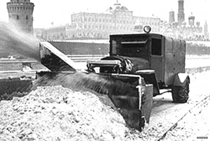 Уборка снега, Москва, 1925