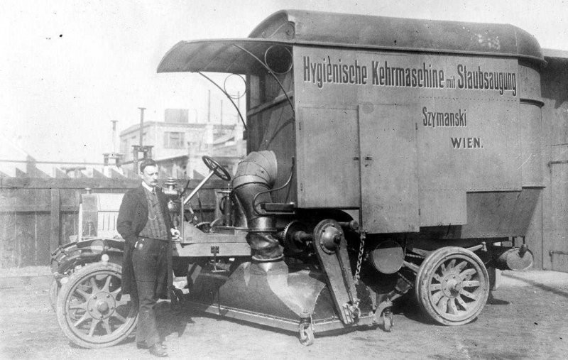 Вена, специальный автомобиль для уборки улиц, Вена, 1896 год