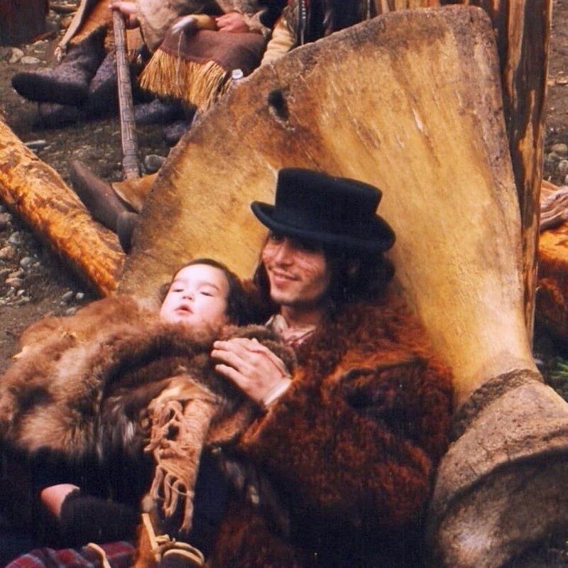 Джонни Депп на съёмках «Мертвеца», 1995 год