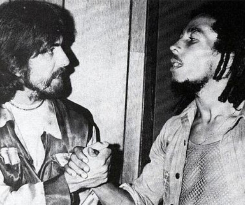  Джордж Харрисон и Боб Марли. 1975 год