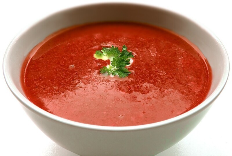 Горячий томатный суп, американская кухня