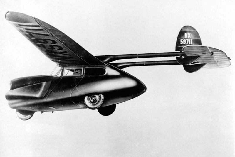 ConvairAirCar имел двигатель мощностью 130 лошадиных сил. 1946 г.