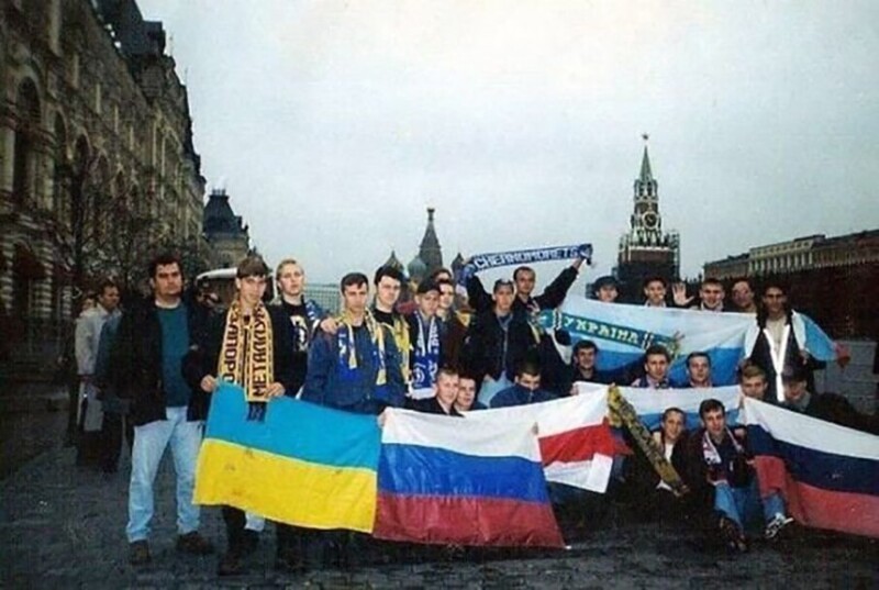Футбольные болельщики России, Украины и Беларуси, Москва, 1990-е
