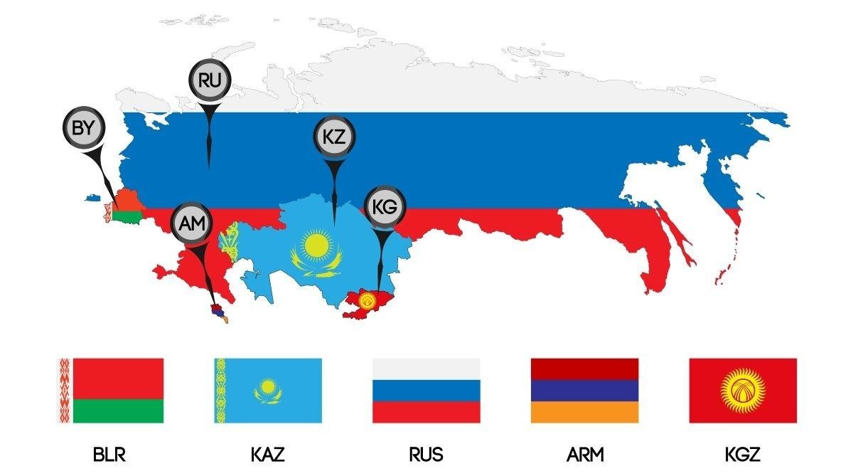 Карта еаэс границы