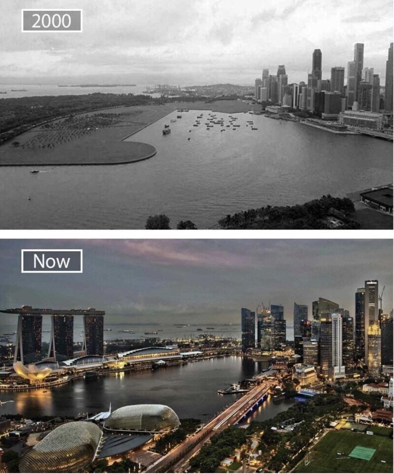 6. Сингапур в 2000-м и сейчас