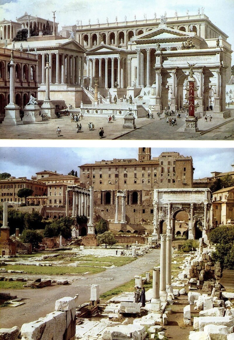Как за пару тысяч лет изменился Римский форум.