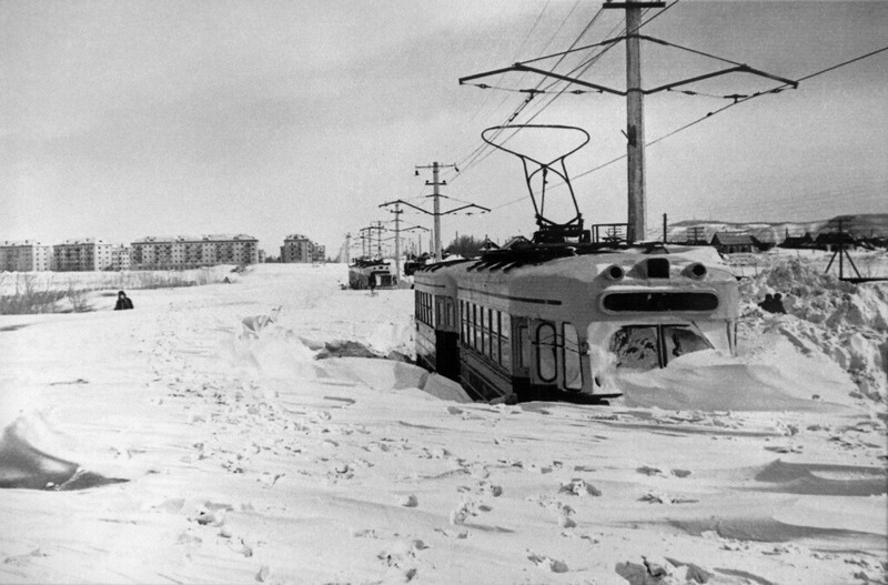 Комсомольск на Амуре. Снежная зима. 1960-е