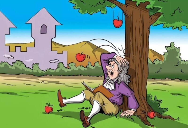 Яблоко упало на голову Ньютона