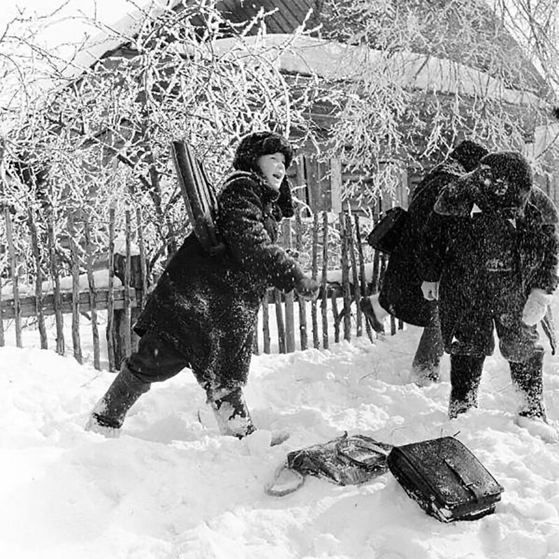 Снежки, 1957–1960 год, Горьковская обл., колхоз «Авангард»