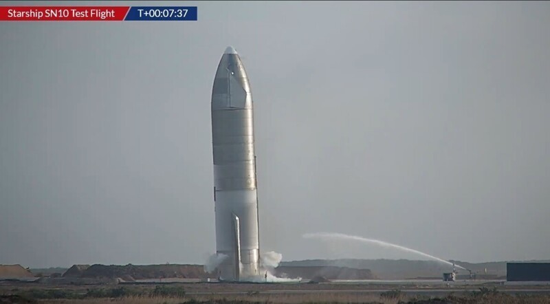 Прототип ракеты компании SpaceX впервые приземлился