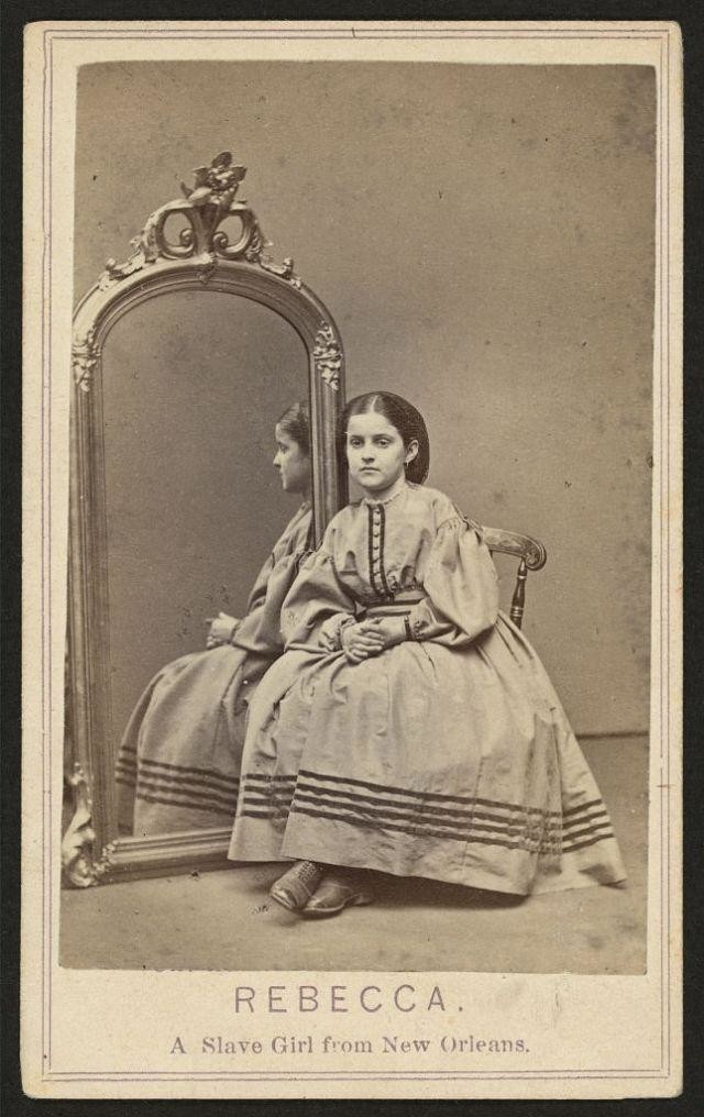 Портреты Ребекки Хьюгер, белой девочки-рабыни из Нового Орлеана 1860-х годов