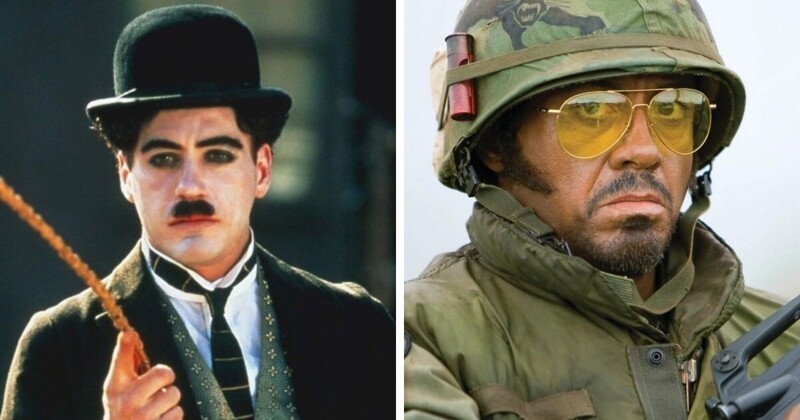8. Роберт Дауни — младший в фильмах «Чаплин» (1992) и «Солдаты неудачи» (2008)
