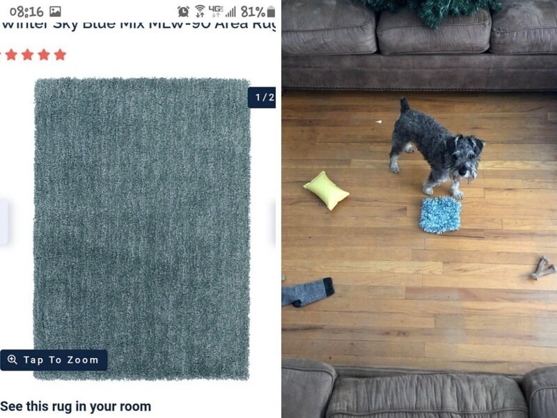 Мама заказала коврик для комнаты, но его размер оказался неожиданным