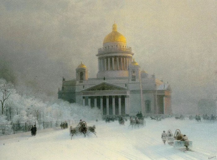 Иван Константинович Айвазовский – «Исаакиевский собор в морозный день», 1891