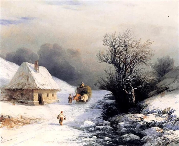 Иван Константинович Айвазовский – «Зимний вид», 1874