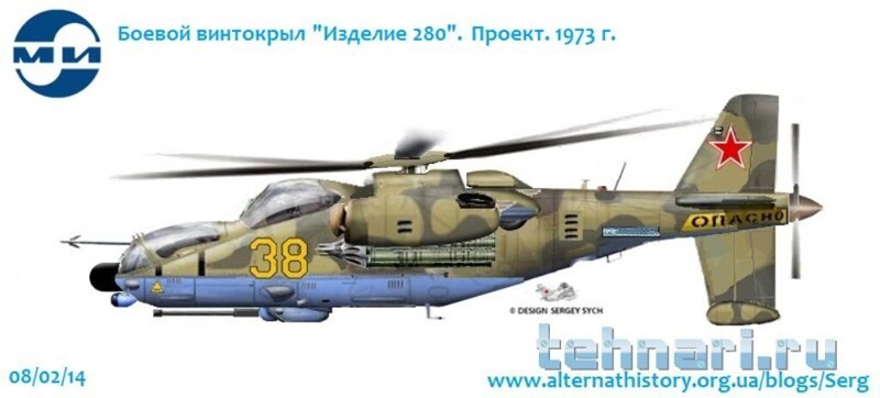 Изделие 280 Проект боевого винтокрыла Ми-2