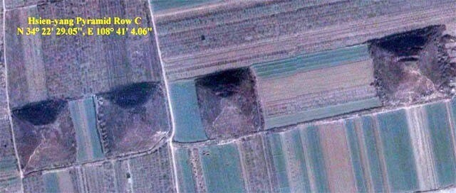 Спутниковые снимки некоторых пирамид Сиань на картах Гугл 