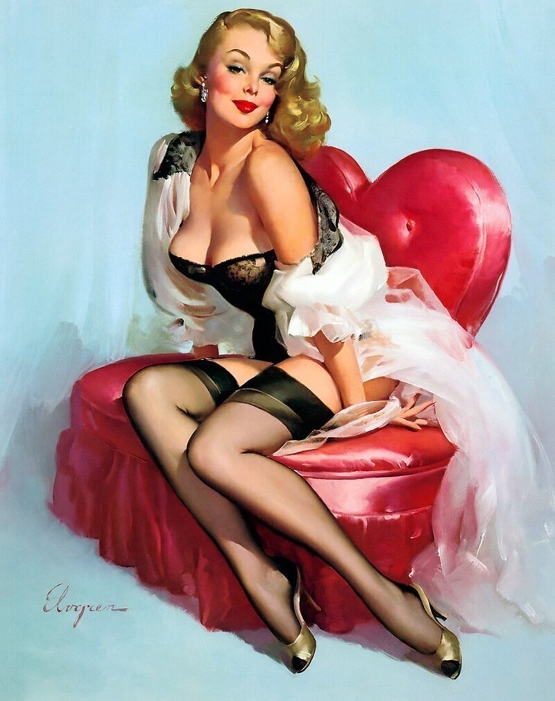 Pin-up — художник Джил Элвгрен (Gil Elvgren)