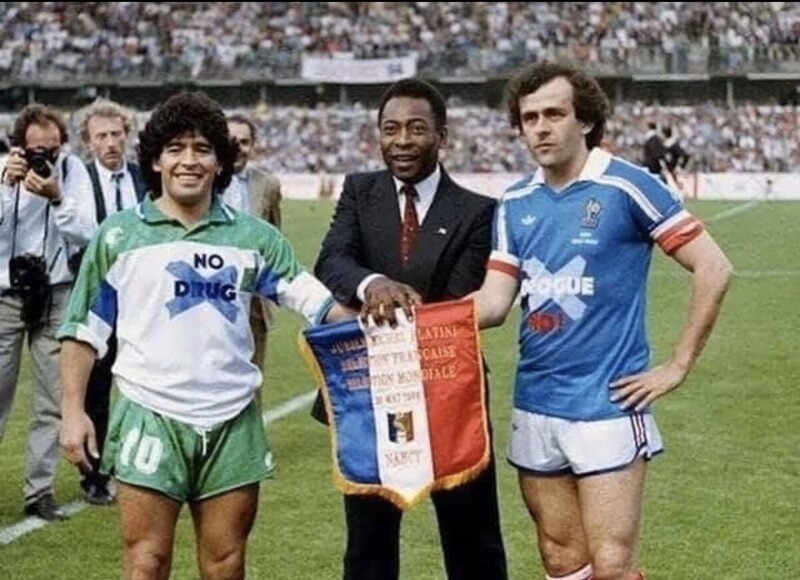 Марадона, Пеле и Платини, 1988 год