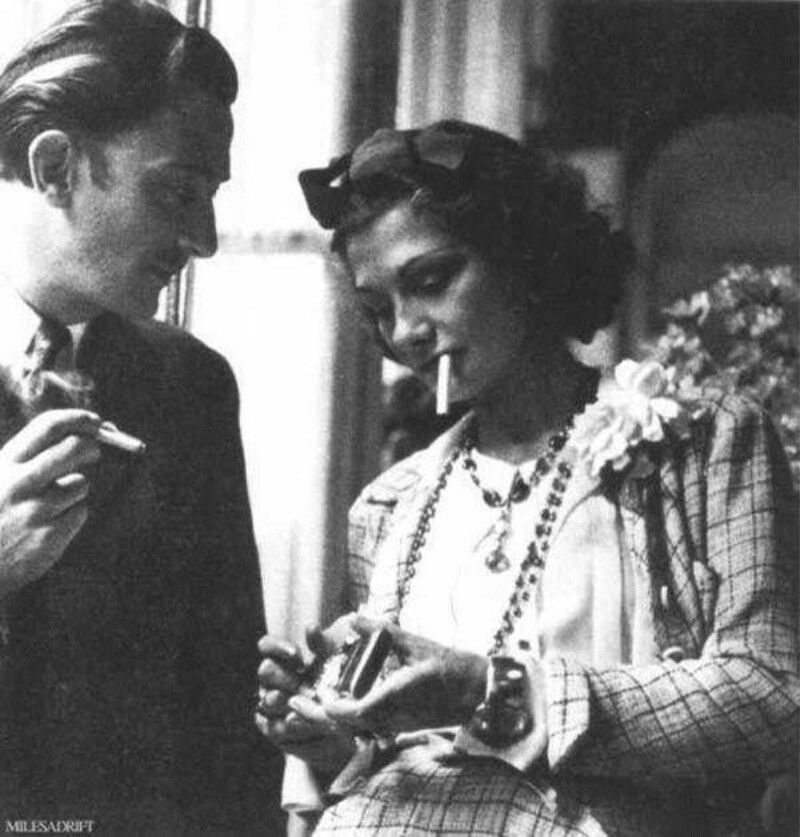 Сальвадор Дали и Коко Шанель, 1938 год
