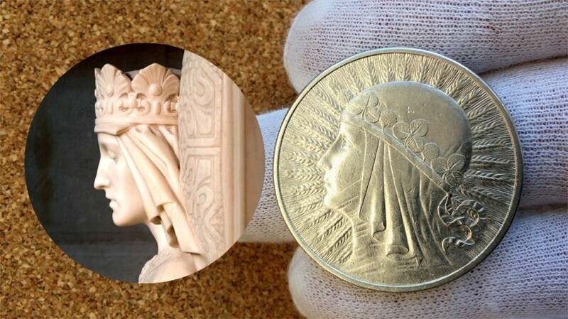 Полония или Ядвига? Или голова женщины? Кто изображён на монете?