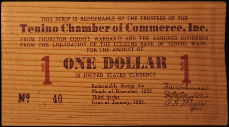 4. Один деревянный доллар