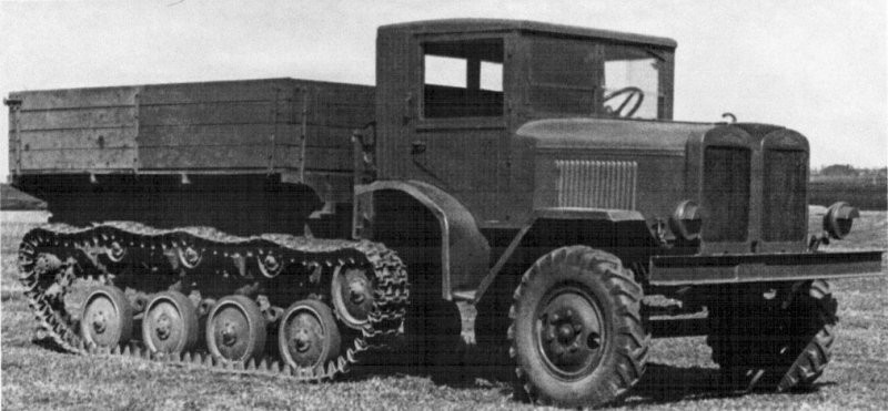 Двухмоторный мутант из СССР: артиллерийский тягач ЗИС